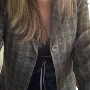 Women's Plaid Blazer.